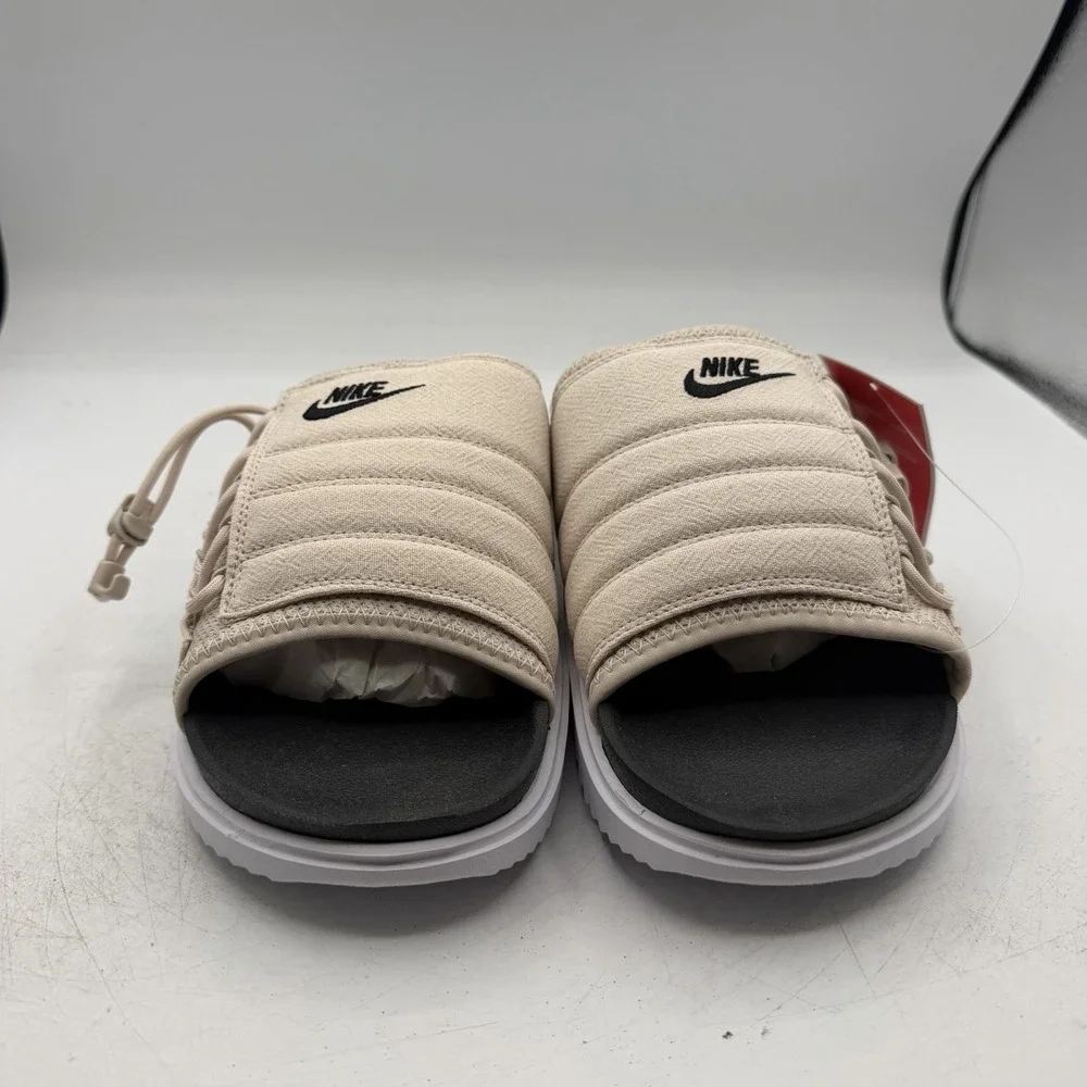 Nike Asuna Slide NA Sandals Mens Sz 9 Desert Sand/Black/White Slip On CW9703-009